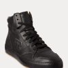 Schwarze Ralph Lauren Jaemyn High-Top-Sneakers aus Kalbsleder für Damen Schwarze Ralph Lauren Jaemyn High-Top-Sneakers aus Kalbsleder für Damen