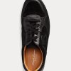 Schwarze Ralph Lauren Jinett Low-Top-Sneakers aus Wildleder und Leder für Damen Schwarze Ralph Lauren Jinett Low-Top-Sneakers aus Wildleder und Leder für Damen