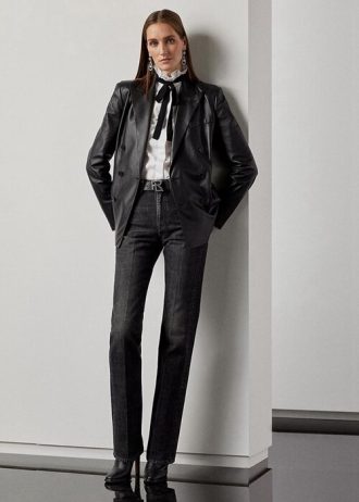 Schwarze Ralph Lauren Kaida Relaxedcut-Jeans für Damen