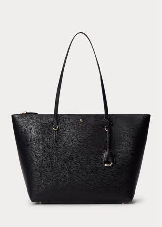 Schwarze Ralph Lauren Keaton Tote Bags aus Kunstleder für Damen