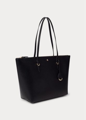 Schwarze Ralph Lauren Keaton Tote Bags aus Kunstleder für Damen