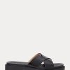 Schwarze Ralph Lauren Kelsie Lackleder-Hausschuhe für Damen Schwarze Ralph Lauren Kelsie Lackleder-Hausschuhe für Damen