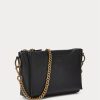 Schwarze Ralph Lauren Mini Sloane Umhängetaschen aus Leder für Damen Schwarze Ralph Lauren Mini Sloane Umhängetaschen aus Leder für Damen