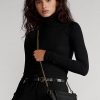 Schwarze Ralph Lauren Mini Sloane Umhängetaschen aus Leder für Damen Schwarze Ralph Lauren Mini Sloane Umhängetaschen aus Leder für Damen