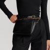 Schwarze Ralph Lauren Mini Sloane Umhängetaschen aus Leder für Damen Schwarze Ralph Lauren Mini Sloane Umhängetaschen aus Leder für Damen