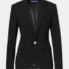 Schwarze Ralph Lauren Parker Stretch-Wolljacken für Damen Schwarze Ralph Lauren Parker Stretch-Wolljacken für Damen