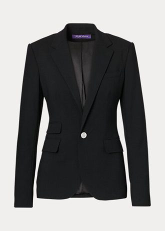 Schwarze Ralph Lauren Parker Stretch-Wolljacken für Damen Schwarze Ralph Lauren Parker Stretch-Wolljacken für Damen