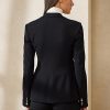 Schwarze Ralph Lauren Parker Stretch-Wolljacken für Damen Schwarze Ralph Lauren Parker Stretch-Wolljacken für Damen