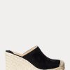 Schwarze Ralph Lauren Pennie Wildleder-Espadrille für Damen Schwarze Ralph Lauren Pennie Wildleder-Espadrille für Damen