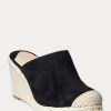 Schwarze Ralph Lauren Pennie Wildleder-Espadrille für Damen Schwarze Ralph Lauren Pennie Wildleder-Espadrille für Damen
