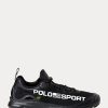 Schwarze Ralph Lauren Polo Sport Tech Racer Sneakers für Damen Schwarze Ralph Lauren Polo Sport Tech Racer Sneakers für Damen