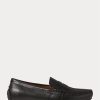 Schwarze Ralph Lauren Reynold Full-Grain Driver Freizeitschuhe für Herren