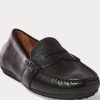 Schwarze Ralph Lauren Reynold Full-Grain Driver Freizeitschuhe für Herren