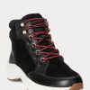 Schwarze Ralph Lauren Rylee High-Top-Sneakers aus Wildleder und Leder für Damen Schwarze Ralph Lauren Rylee High-Top-Sneakers aus Wildleder und Leder für Damen