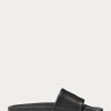 Schwarze Ralph Lauren Signature-Hausschuhe aus Ponyleder für Herren Schwarze Ralph Lauren Signature-Hausschuhe aus Ponyleder für Herren