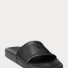 Schwarze Ralph Lauren Signature-Hausschuhe aus Ponyleder für Herren Schwarze Ralph Lauren Signature-Hausschuhe aus Ponyleder für Herren