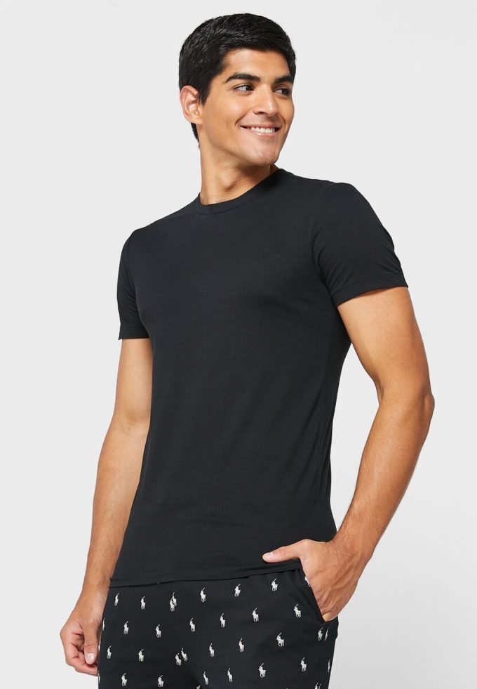 Schwarze Ralph Lauren T-Shirts mit Rundhalsausschnitt im 3er-Pack für Herren Schwarze Ralph Lauren T-Shirts mit Rundhalsausschnitt im 3er-Pack für Herren