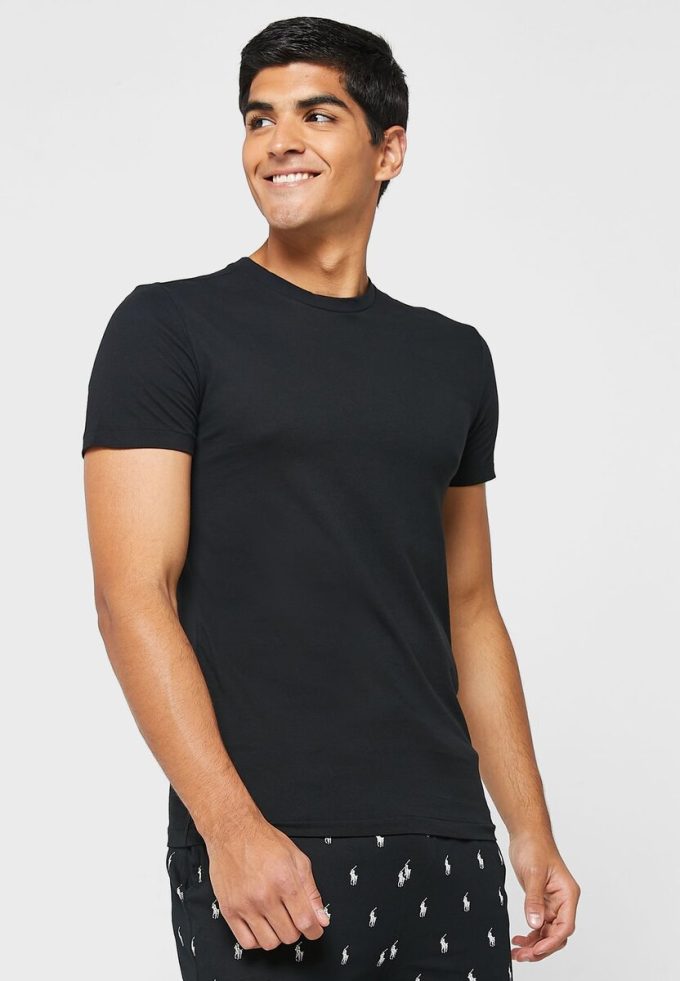 Schwarze Ralph Lauren T-Shirts mit Rundhalsausschnitt im 3er-Pack für Herren Schwarze Ralph Lauren T-Shirts mit Rundhalsausschnitt im 3er-Pack für Herren