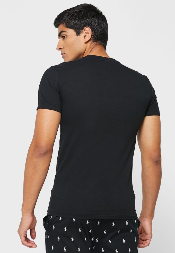 Schwarze Ralph Lauren T-Shirts mit Rundhalsausschnitt im 3er-Pack für Herren Schwarze Ralph Lauren T-Shirts mit Rundhalsausschnitt im 3er-Pack für Herren