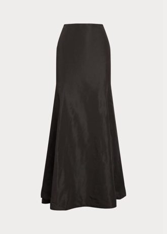 Schwarze Ralph Lauren Taft-Maxirock-Röcke im Meerjungfrauen-Stil für Damen