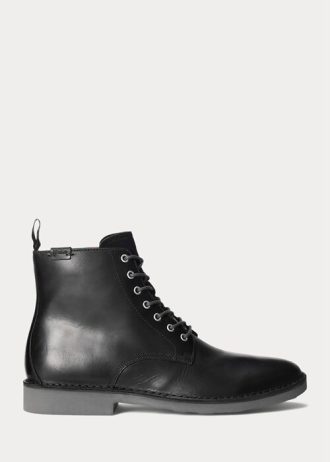 Schwarze Ralph Lauren Talan Lederstiefel für Herren