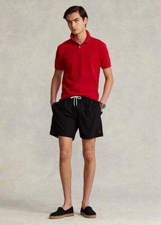 Schwarze Ralph Lauren Traveller Badeshorts für Herren