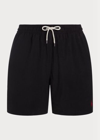 Schwarze Ralph Lauren Traveller Badeshorts für Herren