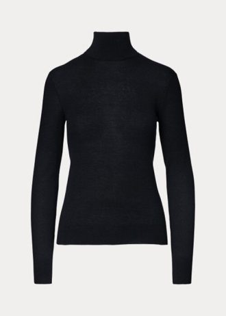 Schwarze Rollkragenpullover aus Kaschmir von Ralph Lauren für Damen
