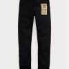 Schwarze Slim Fit-Jeans mit schwarzer Selvedge-Optik für Herren von Ralph Lauren Schwarze Slim Fit-Jeans mit schwarzer Selvedge-Optik für Herren von Ralph Lauren