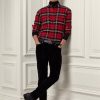 Schwarze Slim Fit Stretch-Samtjeans für Herren von Ralph Lauren