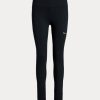 Schwarze Stretch-Leggings mit Steg von Ralph Lauren für Damen Schwarze Stretch-Leggings mit Steg von Ralph Lauren für Damen