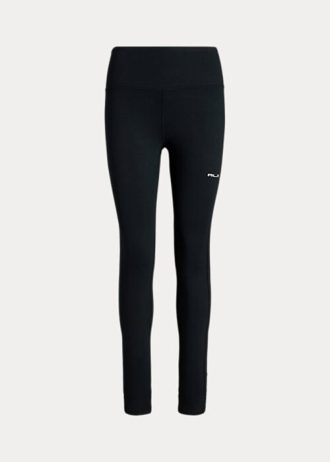 Schwarze Stretch-Leggings mit Steg von Ralph Lauren für Damen
