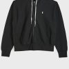 Schwarzer Ralph Lauren-Kapuzenpullover mit Kordelzug und Logo für Damen Schwarzer Ralph Lauren-Kapuzenpullover mit Kordelzug und Logo für Damen
