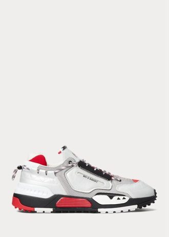 Silber / Rot / Schwarz Herren Ralph Lauren PS200 Sneakers