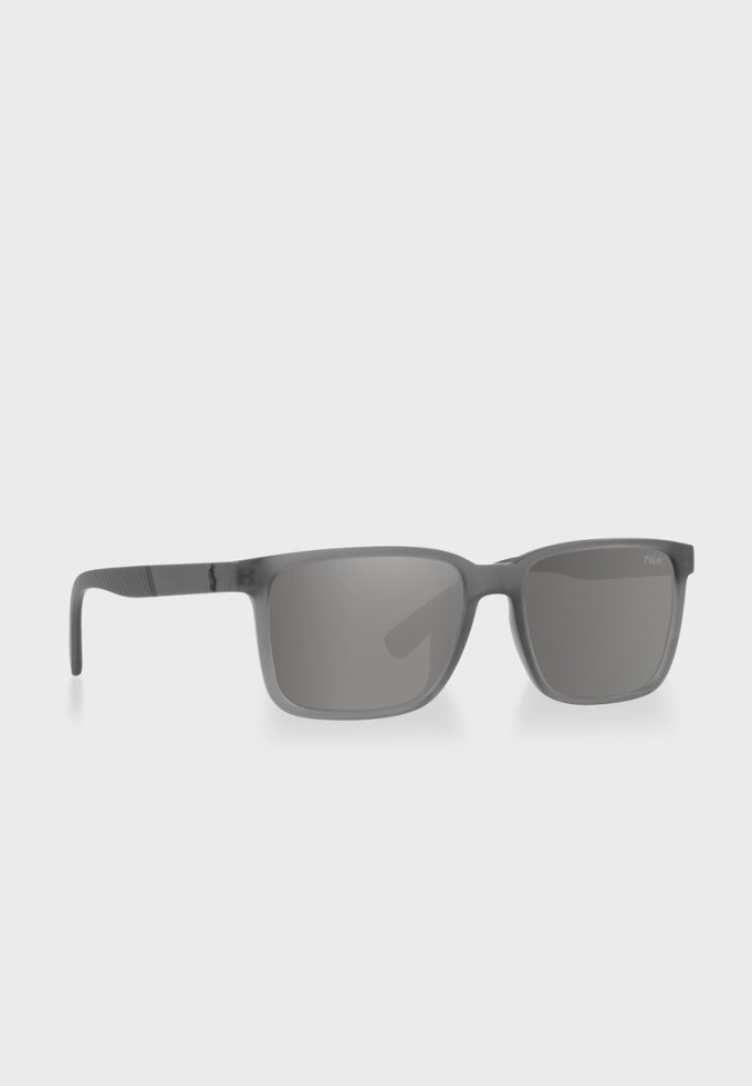 Silberne Herren-Sonnenbrille „Ralph Lauren 0Ph4189U Wayfarers“