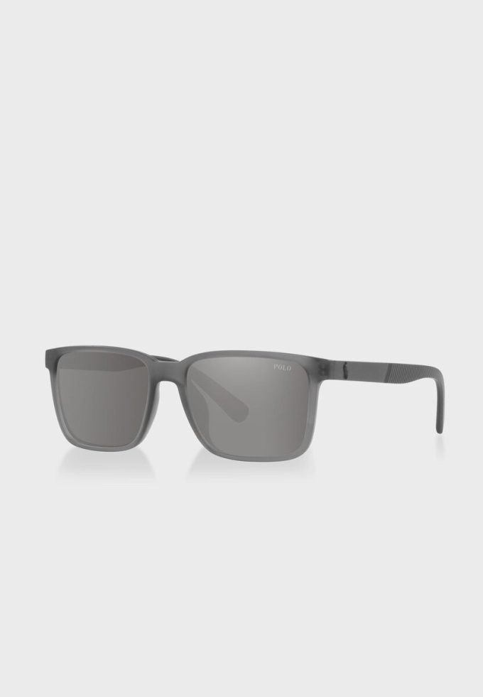 Silberne Herren-Sonnenbrille „Ralph Lauren 0Ph4189U Wayfarers“
