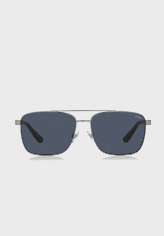 Silberne Ralph Lauren 0Ph3137 Clubmaster Sonnenbrille für Herren