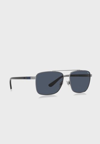 Silberne Ralph Lauren 0Ph3137 Clubmaster Sonnenbrille für Herren