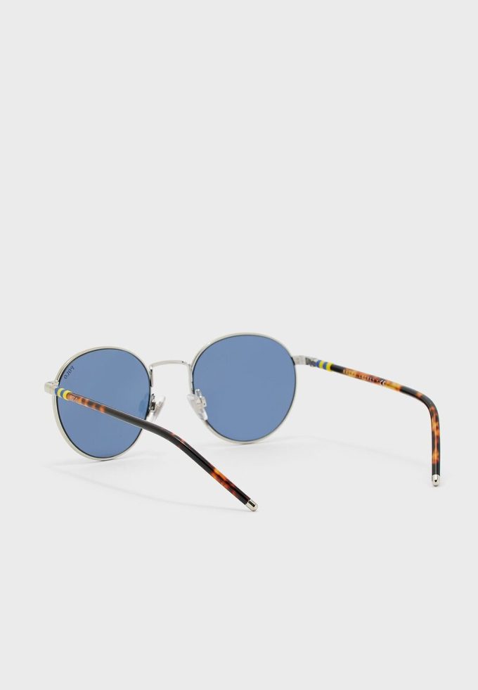Silberne runde Herrensonnenbrille Ralph Lauren 0PH3133 Silberne runde Herrensonnenbrille Ralph Lauren 0PH3133