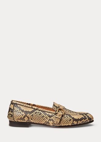 Snake Damen Ralph Lauren Avah Welington Ayers Slipper aus Schlangenleder
