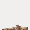 Snake Damen Ralph Lauren Brynn Flache Driver-Schuhe aus geprägtem Leder und Kalbshaar Snake Damen Ralph Lauren Brynn Flache Driver-Schuhe aus geprägtem Leder und Kalbshaar