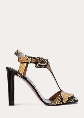 Snake Damen Ralph Lauren Emilie Welington Ayers Schlangenleder-Sandalen