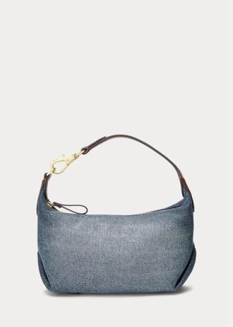 Sunset Indigo Wash/Lauren Damen Ralph Lauren Washed Denim Kleine Kassie Schultertaschen