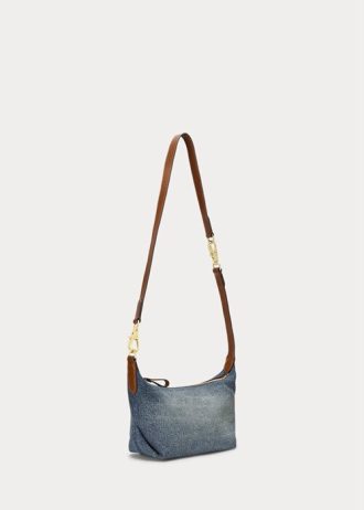 Sunset Indigo Wash/Lauren Damen Ralph Lauren Washed Denim Kleine Kassie Schultertaschen