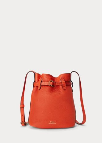 Sunset Orange Damen Ralph Lauren Leder Kleine Bellport Beuteltaschen