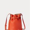 Sunset Orange Damen Ralph Lauren Leder Kleine Bellport Beuteltaschen Sunset Orange Damen Ralph Lauren Leder Kleine Bellport Beuteltaschen