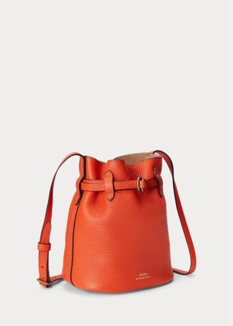 Sunset Orange Damen Ralph Lauren Leder Kleine Bellport Beuteltaschen