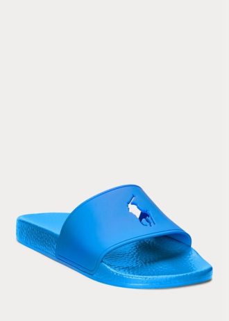 Türkise Ralph Lauren Big Pony Sandalen für Damen