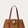 Walnut/Lauren Tan Damen Ralph Lauren Rattan Medium Lilly Satchel Taschen Walnut/Lauren Tan Damen Ralph Lauren Rattan Medium Lilly Satchel Taschen
