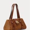 Walnut/Lauren Tan Damen Ralph Lauren Rattan Medium Lilly Satchel Taschen Walnut/Lauren Tan Damen Ralph Lauren Rattan Medium Lilly Satchel Taschen
